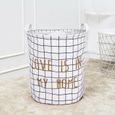 Seau De Rangement Pour Le Panier A Linge Sale Grand Plaid Blanc