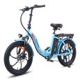 FAFREES F20 PRO - Vélo électrique - Roues 20" -  moteurs 250W - Batteries 36v 18Ah - Autonomie 150KM - bleu Bleu lac-0