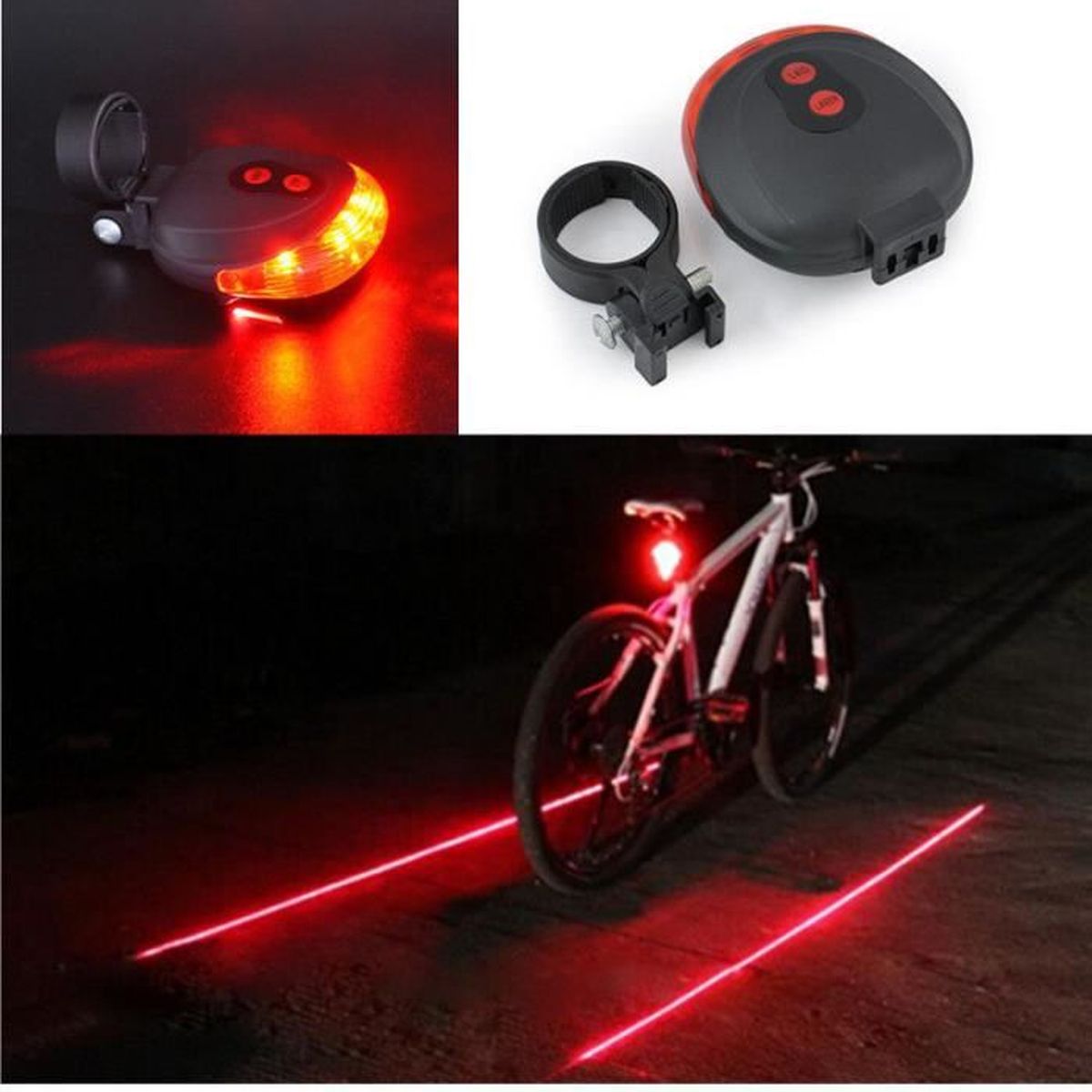 Feu Arrière De Vélo Clignotant De Vélo Intelligent Sans Fil 30 Led