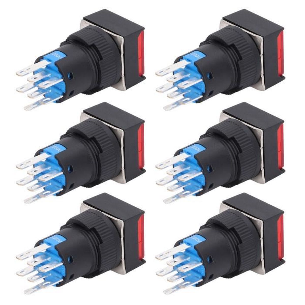 Interrupteur à bouton poussoir 25pcs Interrupteurs à Bouton Poussoir ...