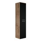BRAND Armoire de rangement de Venus Hauteur 160cm Chene chataignier, noir - Meuble de rangement haut placard armoire colonne