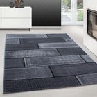 TAPISWORLD Teppium Tapis à poils courts Moderne, MINUS, 160 cm x 230 cm, NOIR, Rectangulaire, 6 mm [4058819706176]