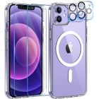 Coque pour iPhone 12 - MASSILIA TECH - Transparent - 2x Vitre Verre Trempé - 2x Protège Caméra HD - Résistante