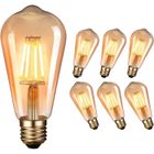 OLY MAGIC LED Edison Vintage Ampoule, E27 6W LED Vintage Ampoule Antique Lampe décorative 2700K Rétro Lampe Edison Blanc Chaud Incandescence