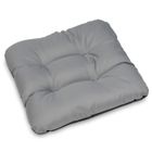 SuperKissen24 Coussin pour Chaise, Siège, Banc de Jardin, Canapé - Lot de 8 x 45x45 cm - Bain de Soleil - imperméable - Gris