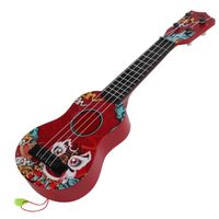Ukulélé jouet pour enfants Mini instrument de musique en plastique pour enfants d'âge préscolaire instruments ukulele Rouge