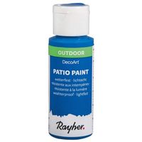 Peinture Patio Rayher Hobby 59 ml Bleu azur - Résistante aux intempéries - Intérieur et extérieur