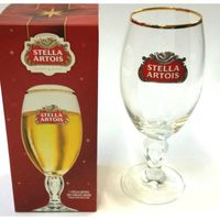 Stella Artois - Verre à pied bordure dorée 33cl X 2