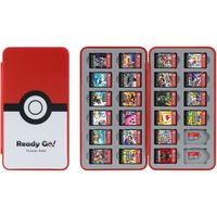 Étui De Rangement pour Cartes Jeux,Rangement Cartouche Nintendo Switch OLED avec 24 Emplacements Oîtier Boîte de Protection(Rouge)