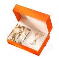 CONFO® Ensemble de bijoux Coffret cadeau de dame Cadeau d'anniversaire Montre exquise Bracelet Collier Alliage Acier inoxydable Cade