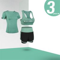 Ensemble de Vêtements de Sport Femme Confortable et Respirant pour Yoga et Fitness - Vert HY™