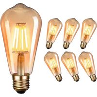 LED Edison Vintage Ampoule, E27 6W LED Vintage Ampoule Antique Lampe décorative 2700K Rétro Lampe Edison Blanc Chaud Incandescence
