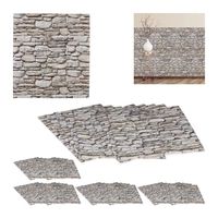 50x Panneaux muraux optique pierre gris - 10037017-0