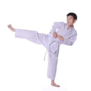 SAC DE FRAPPE combinaison de karaté pour enfants et adultes,unisexe,blanc,Tae Kwon Do,uniforme d'étudiant avec ceinture,costume - 120CM[F5666]