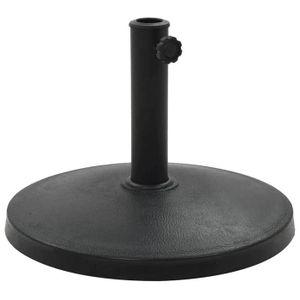 DALLE - PIED DE PARASOL Pied base socle rond de parasol resine diametre 38 et 48 mm 10 kg noir