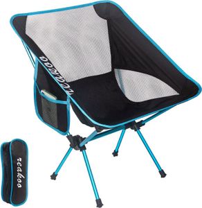CHAISE DE CAMPING Blue Chaises de Camping Pliantes Portable, Compacte, Ultra Légère et Portable Chaise Pliante Camping, avec Sac de Transport pour