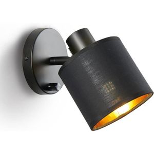 APPLIQUE  Applique Murale Interieur Lampe Noir-Or E27 Douill