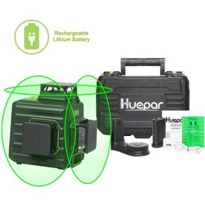 Self-Leveling laser vert niveau-Huepar 902 CG Vert Faisceau Cross Line Laser 360 °