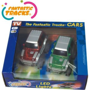 VÉHICULE CIRCUIT Fantastic Tracks - Lot de 2 voitures lumineuses pour le Circuit Flexible et Lumineux