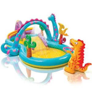 PATAUGEOIRE Piscine gonflable Dinoland Play Center - INTEX - 333x229x112 cm - Pour enfants - Multicolore