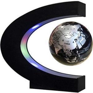 GLOBE TERRESTRE Globe Terrestre Lumineux Flottant Magnétique Levitation - Créatif - Noir