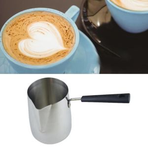 Tasse /à mousser le lait 600 ml//1000 ml Pichet /à caf/é /épaissi en acier inoxydable avec un bec verseur sans couvercle pour le caf/é au lait expresso et le lait moussant 600ML