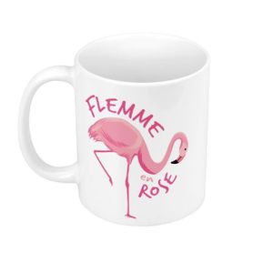 BOL Mug Céramique Flemme en Rose Jeu de Mot Flamant Ro
