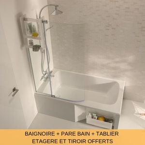 PORTE DE BAIGNOIRE Baignoire bain douche JACOB DELAFON Malice + tabli