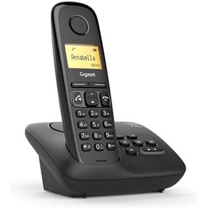 Téléphone fixe A270A Duo Téléphone Fixe Sans Fil Répondeur Dect[J