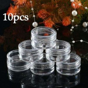 5 pcs plastique vide de rangement Pots Conteneur Tamis pots à vis couvercle Makeup Case 