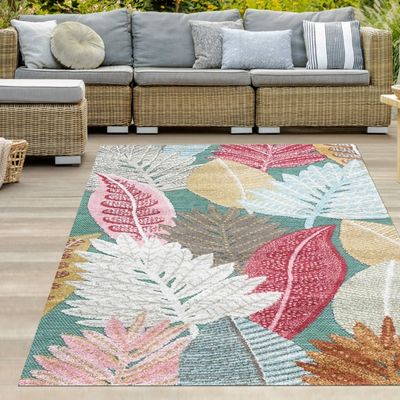 Tapis Tropical Hanse Home Intérieur Extérieur – Floral Multicolore – Résistant UV & Intempéries – Öko-Tex