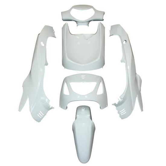 kit carrosserie cache carenage scooter honda 125 sh blanc brillant 6 pieces