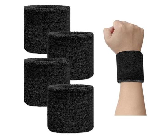 DDKY Lot De 2 Bracelets De Poignet Absorbants - Bandeaux Sport Pour Hommes Et Femmes, Tennis, Basket, Fitness