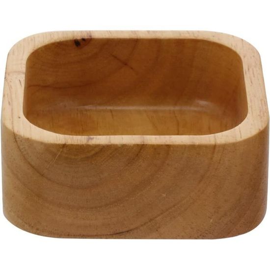 Saladier En Verre Borosilicate 20 Cm Avec Couvercle En Bois - Pour Salades, Fruits, Desserts - 4
