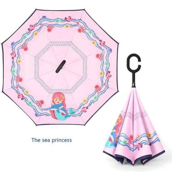 Huang Jia Parapluie Pliable Automatique Parapluie Inversé Double Couche