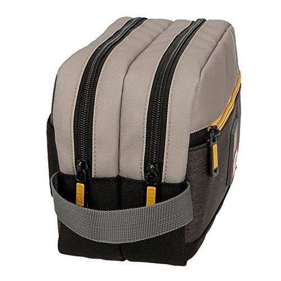 Movom Riga Trousse De Toilette Noire Adaptable – 29x21x15 Cm ABS, Compartiments & Miroir, Compatible Valise Trolley Pour Voyage