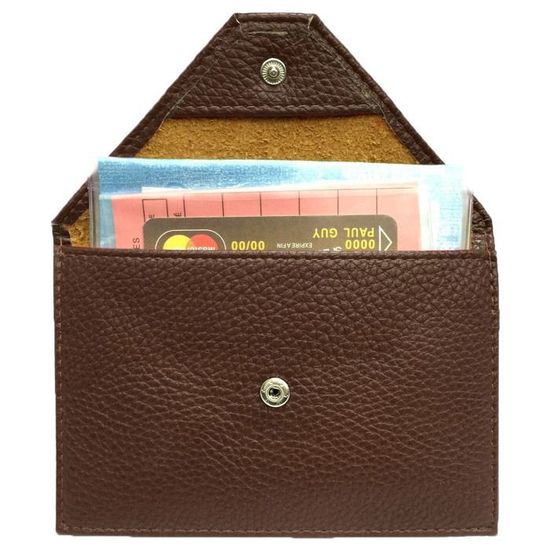 Pochette Cuir LOLUNA Pour Documents Voiture - Format Enveloppe, Carte Grise, Permis