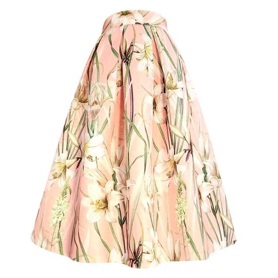 Jupe Midi plissée pour femmes - Type ginger - Couleur métallique - Tenue quotidienne Blanc