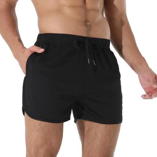 Short de Sport Court pour Homme Sechage Rapide Noir Fitness Homme Respirant Noir Cdiscount Sport