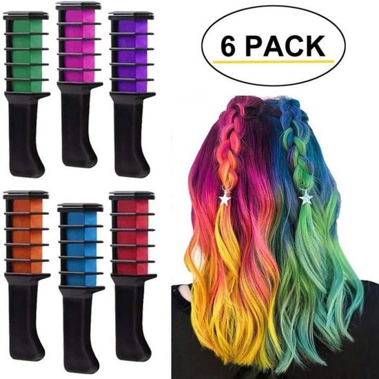 Peigne à Craie Coloré Pour Cheveux Denestup - Teinture Temporaire - Neuf - Rose
