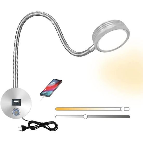 Led Lampe de Lit Lampe Lecture Liseuse Lampe de Travail Applique Murale avec Flexible Col de Led Lampe de Lit Lampe Lecture Liseuse Lampe de Travail Applique Murale avec Flexible Col de