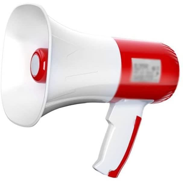 Mégaphone Portable 30W Avec Enregistreur - Portée 500m, Batterie 10h, Recharge USB