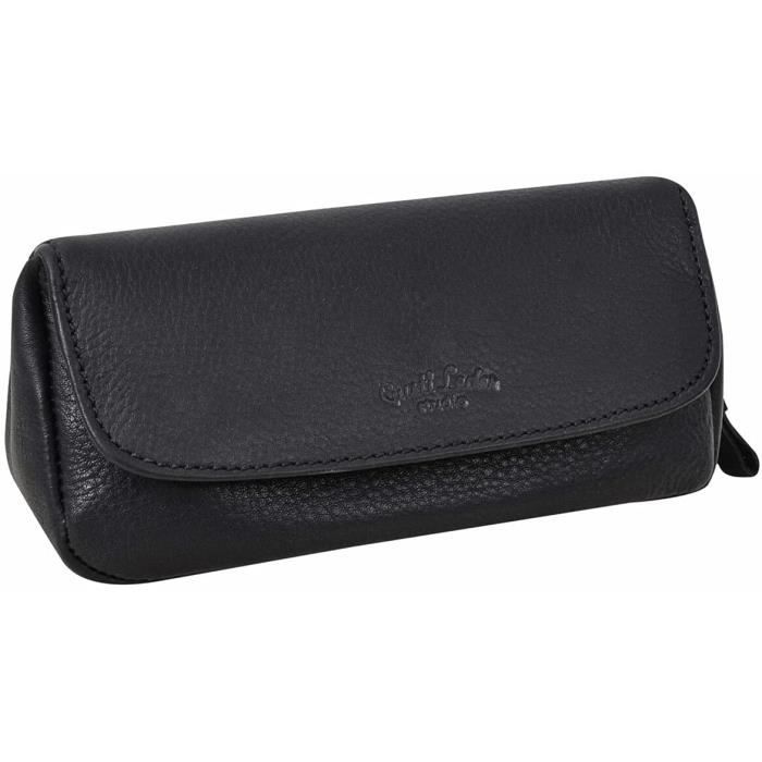 Pochette à Tabac En Cuir Suédé – Fermeture Magnétique, Pliable, Multi-compartiments | Pour Tabac à Rouler, Portable, Marron