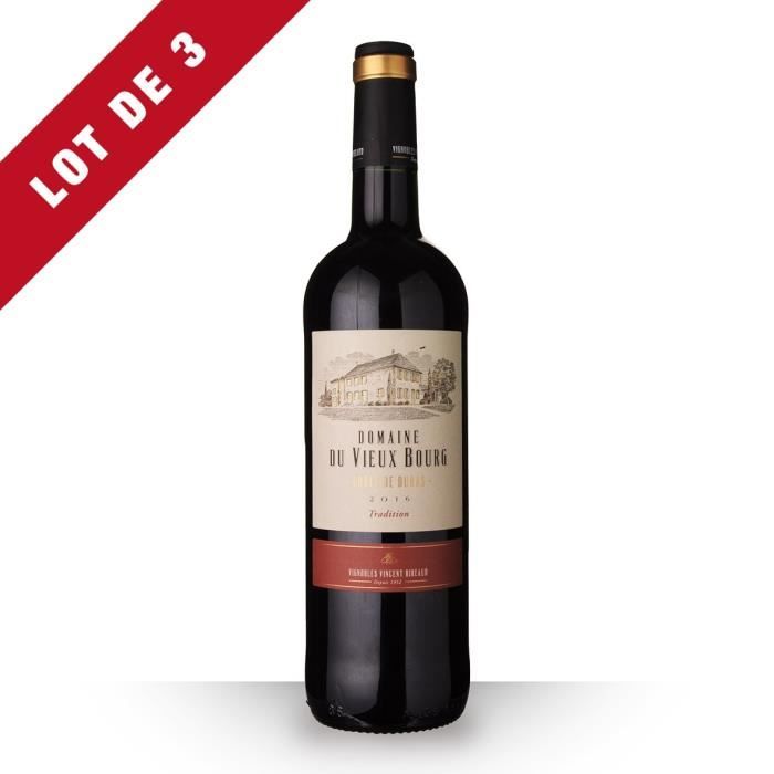 3x Domaine du Vieux Bourg 2016 AOC Côtes de Duras - 3x75cl - Vin Rouge