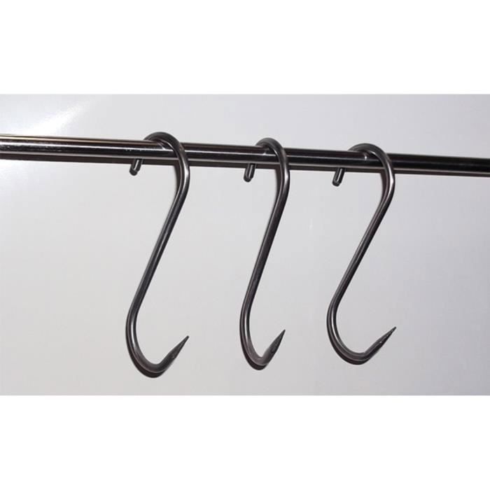 Lot de 5 crochets à fumer neuf NEUF-Gris fumé Maison Crochet de boucher saucisse pour fumoir à viande