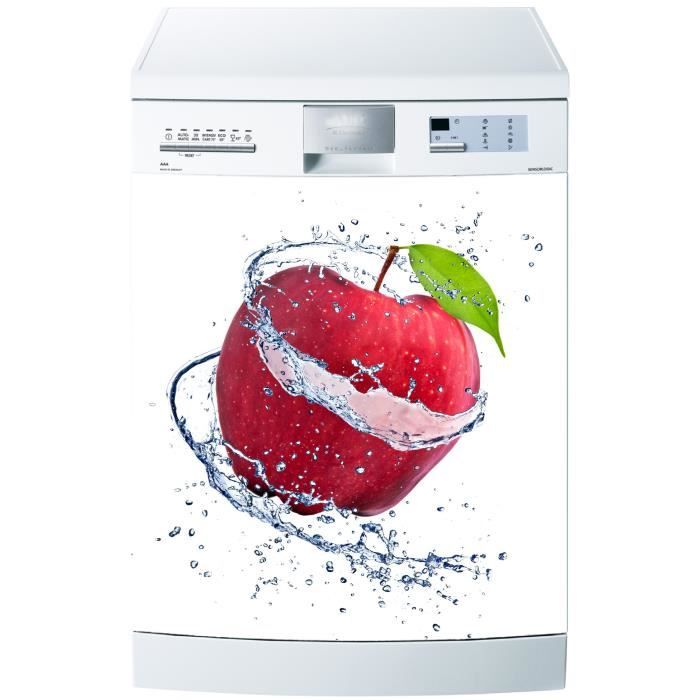 Stickers lave vaisselle ou magnet lave vaisselle Pomme - Dimensions:60x60cm