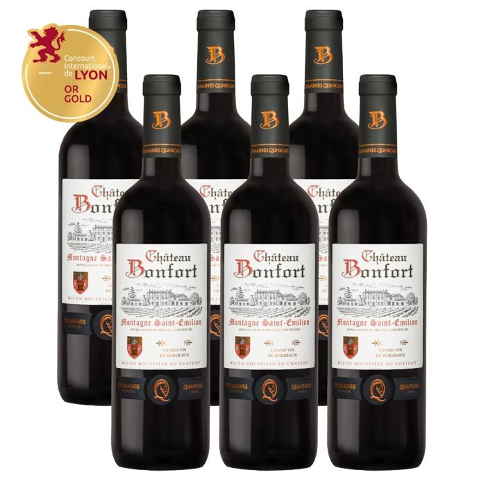 Château Bonfort 2018 - Montagne Saint Emilion - Vin Rouge - Carton de 6 bouteilles 75cl