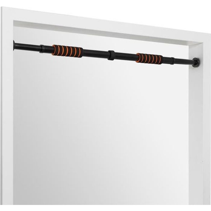 Faultier - Barre de traction télescopique pour cadre de porte - réglable de 72 á 105 cm - Jusqu'à 100 kg - Acier noir