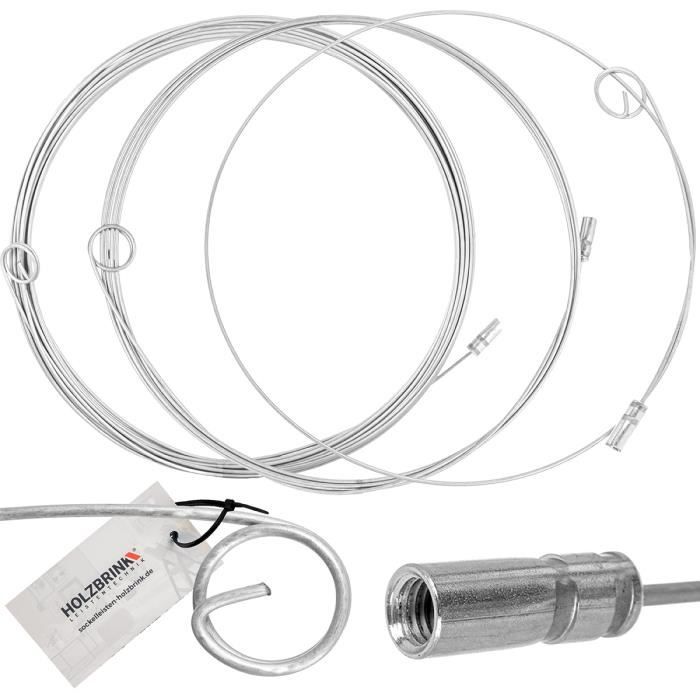 HOLZBRINK 16m Canne flexible pour hérisson de ramonage - nettoyage conduit de cheminée par le haut et le bas