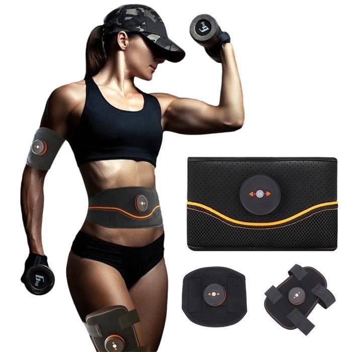 SURENHAP Ceinture d'Electrostimulation Appareil électrostimulation stimulateur abdominale EMS -1 ceinture + 1 cuisse + 1 mollet +